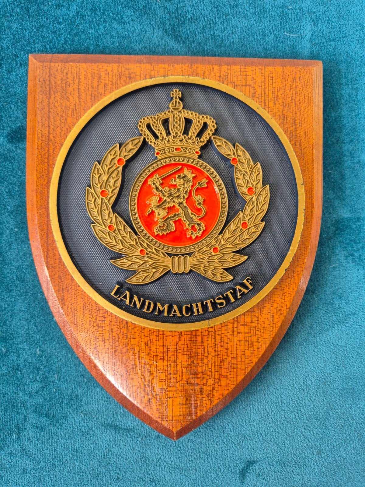 Wapenschild Landmachtstaf, Ophalen of Verzenden, Landmacht, Nederland, Embleem of Badge