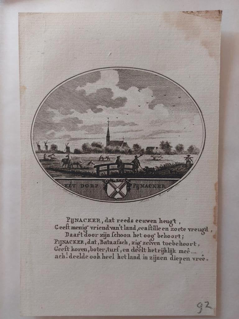 27 / Pijnacker - Pinacker Gravure van Ollefen en Bakke, Ophalen of Verzenden