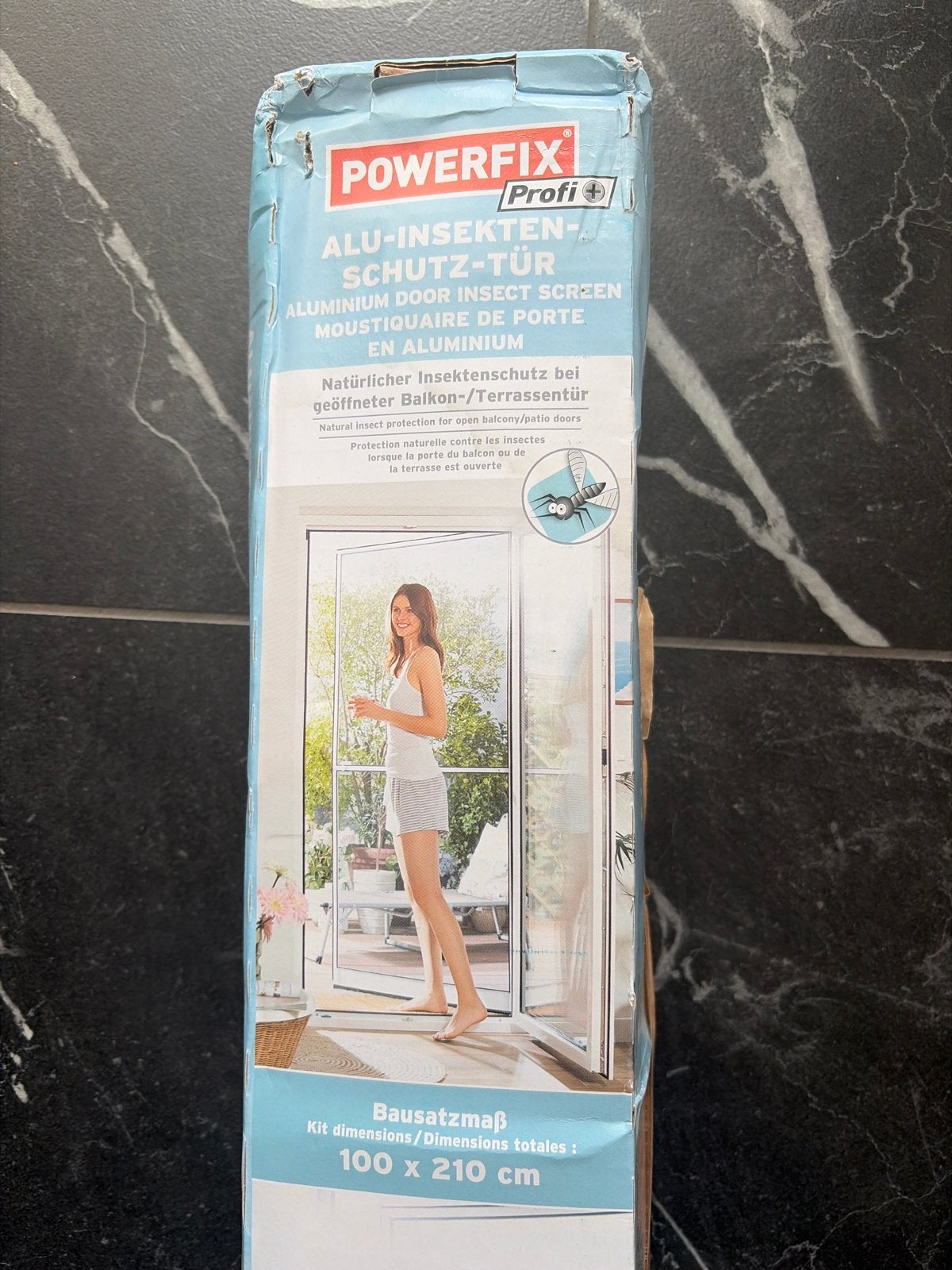 POWERFIX Profi Alu-insecten-schut-deur 100x210 cm, Ophalen, 80 tot 100 cm, Hordeur, Nieuw