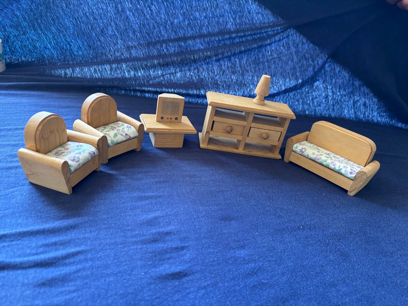 Houten Poppenhuis Meubels Set - Woonkamer, Ophalen, Gebruikt, Toebehoren
