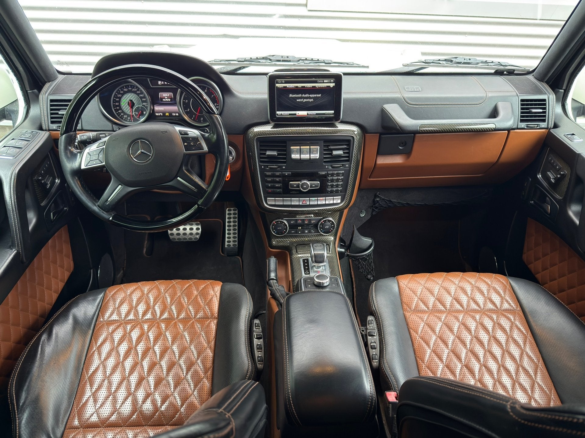 Mercedes-Benz G-klasse G63 AMG Designo l Parelmoer l Carbon, Auto's, Mercedes-Benz, Automaat, 5461 cc, G-Klasse, Wit