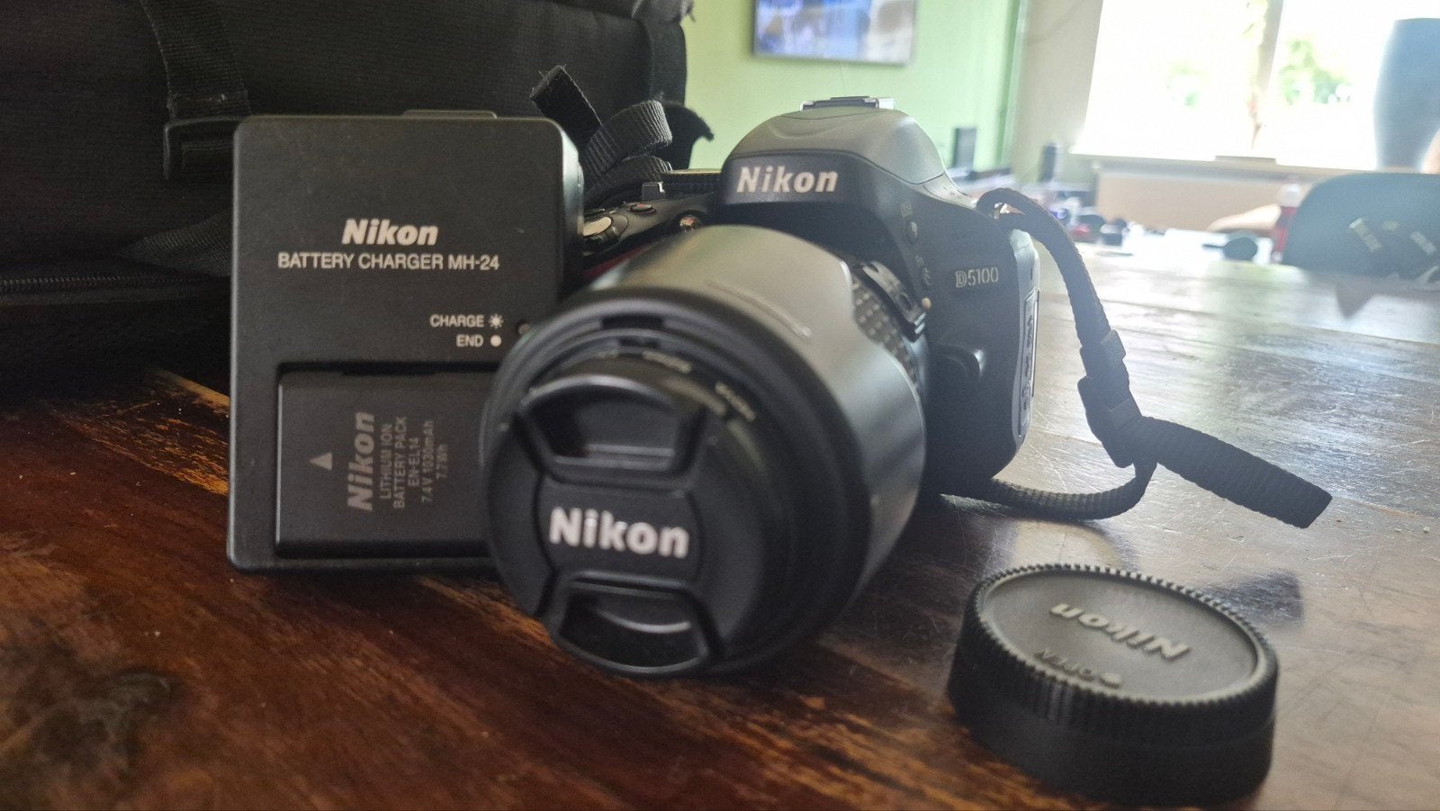 Nikon D5100 spiegelreflexcamera met 55-200mm lens, Ophalen, Gebruikt, Spiegelreflex, Accu