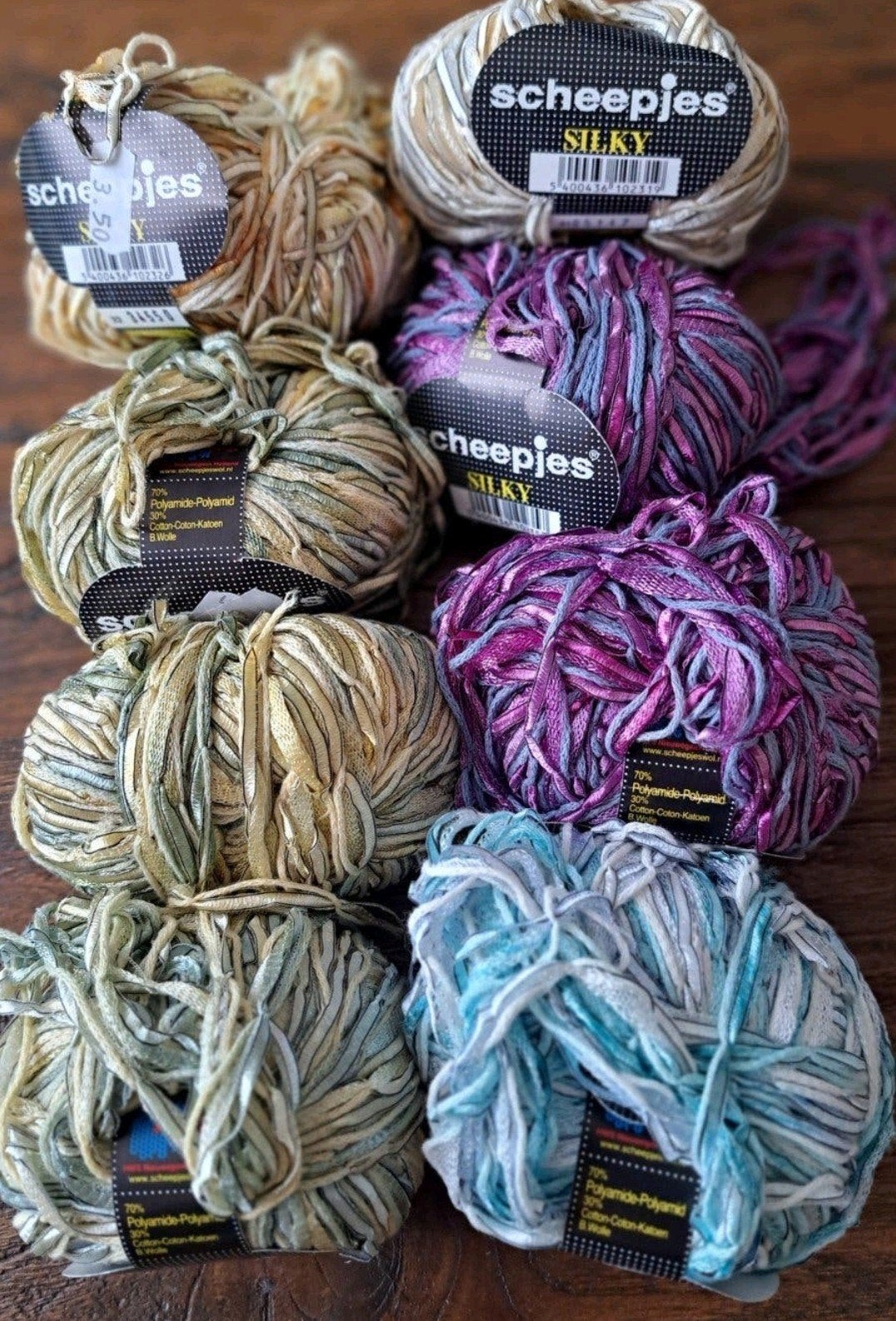 Scheepjes Silky Brei- en Haakgaren - 8 bollen, Ophalen of Verzenden, Nieuw, Breien of Haken, Wol of Garen