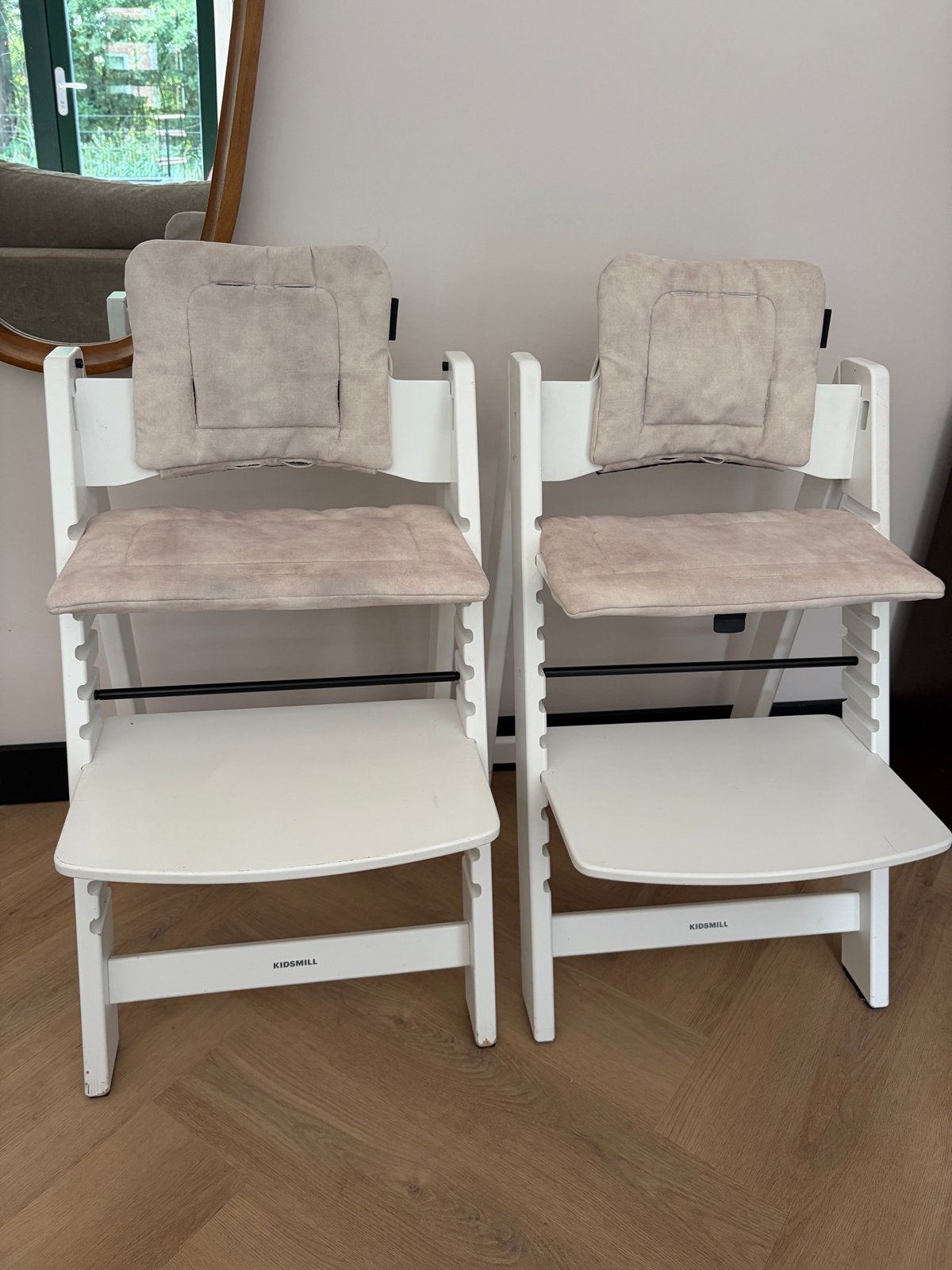 2x Kidsmill Up Meegroeistoel met accessoires, Ophalen, Gebruikt, Meegroeistoel, Aanschuifbaar