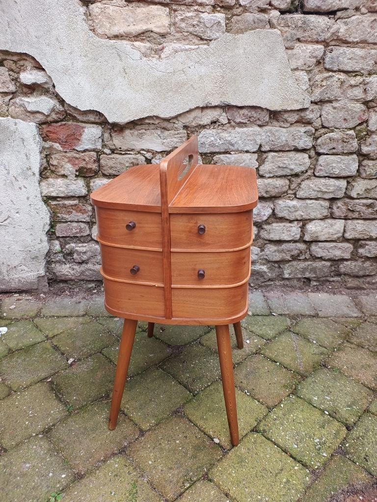 Vintage Naaikistje Naaikastje Sewing Box Retro Jaren 50 60, Huis en Inrichting, Kasten | Ladekasten, Ophalen