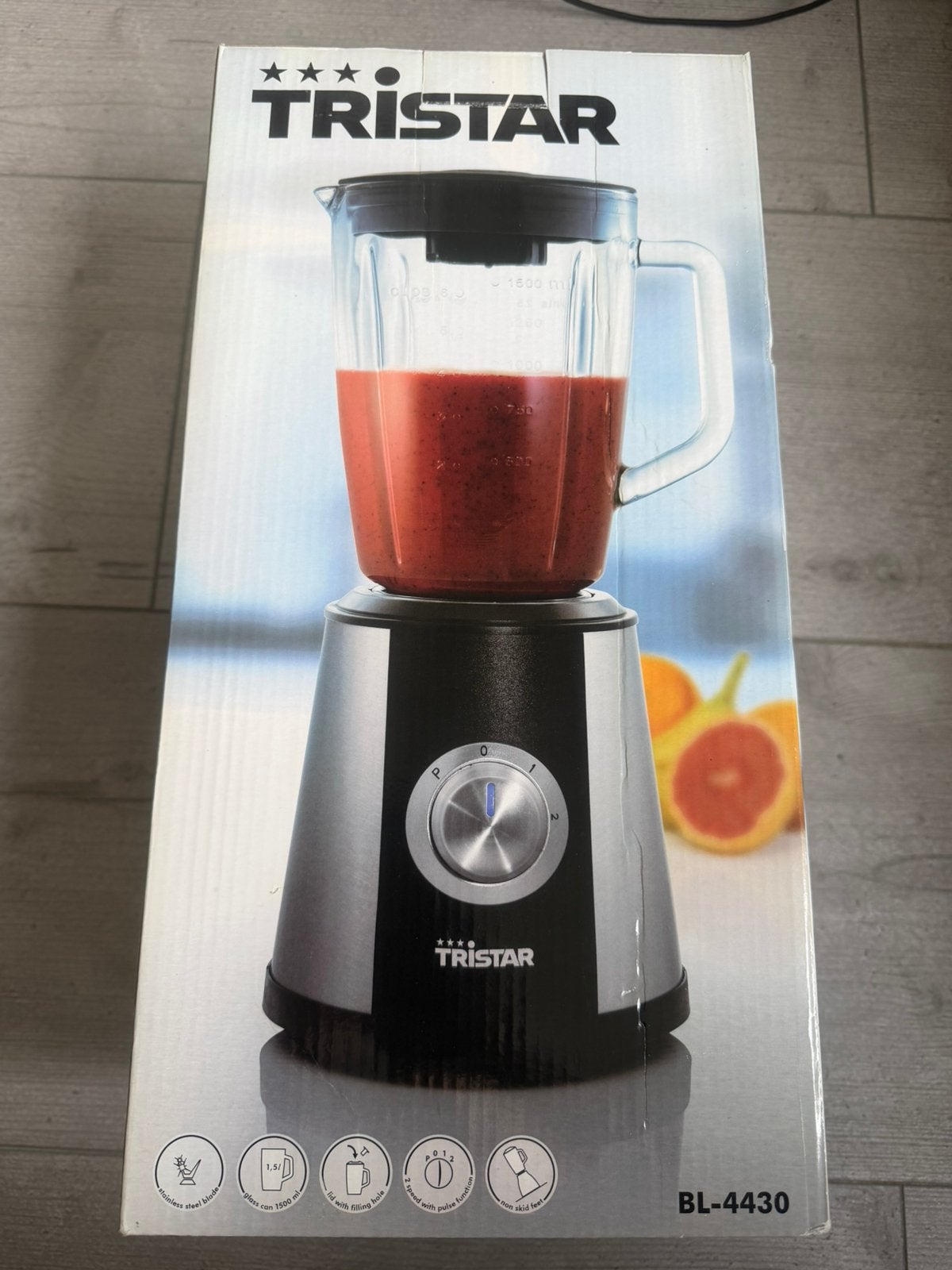 Tristar blender BL-4430 – 1,5 liter – in doos, Witgoed en Apparatuur, Ophalen of Verzenden, Nieuw, Blender