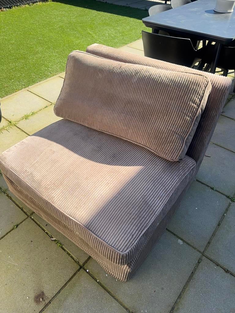 Mooie fauteuil rib stof, Huis en Inrichting, Eenpersoons, 75 tot 100 cm, Ophalen of Verzenden, Zo goed als nieuw