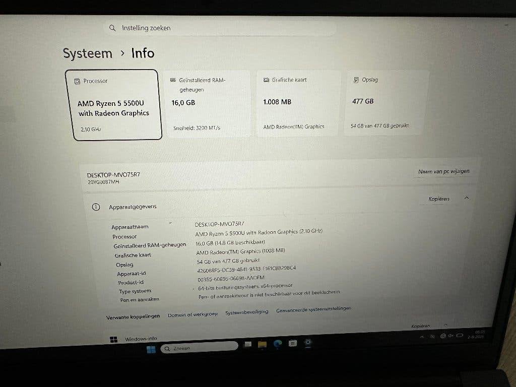 Lenovo E15 Amd ryzen 5 GEN3 16GB 512gb 15 inch Full HD Win11, Computers en Software, Windows Laptops, Lenovo, Gebruikt, AMD Ryzen 5 5500U