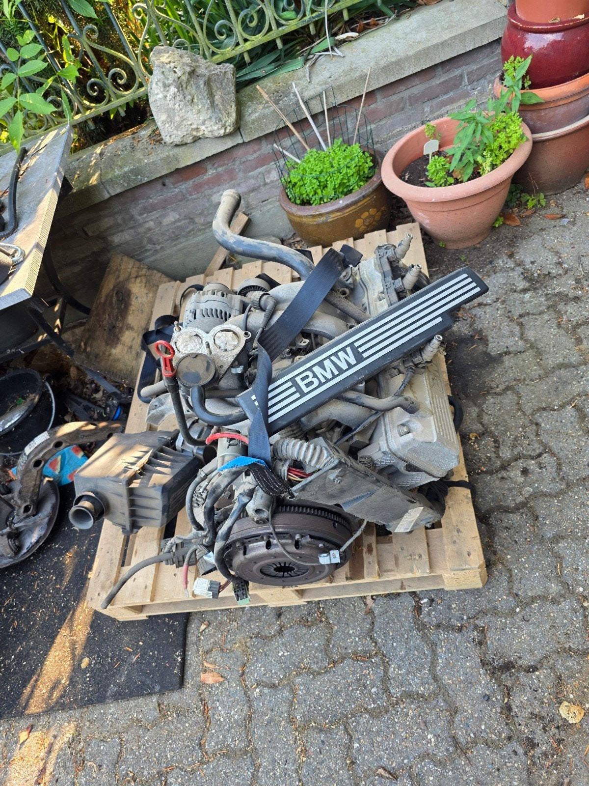BMW M43B16 motor met kabelboom (excl. ECU) - E36 316, Auto-onderdelen, Motor en Toebehoren, Ophalen, Gebruikt, BMW