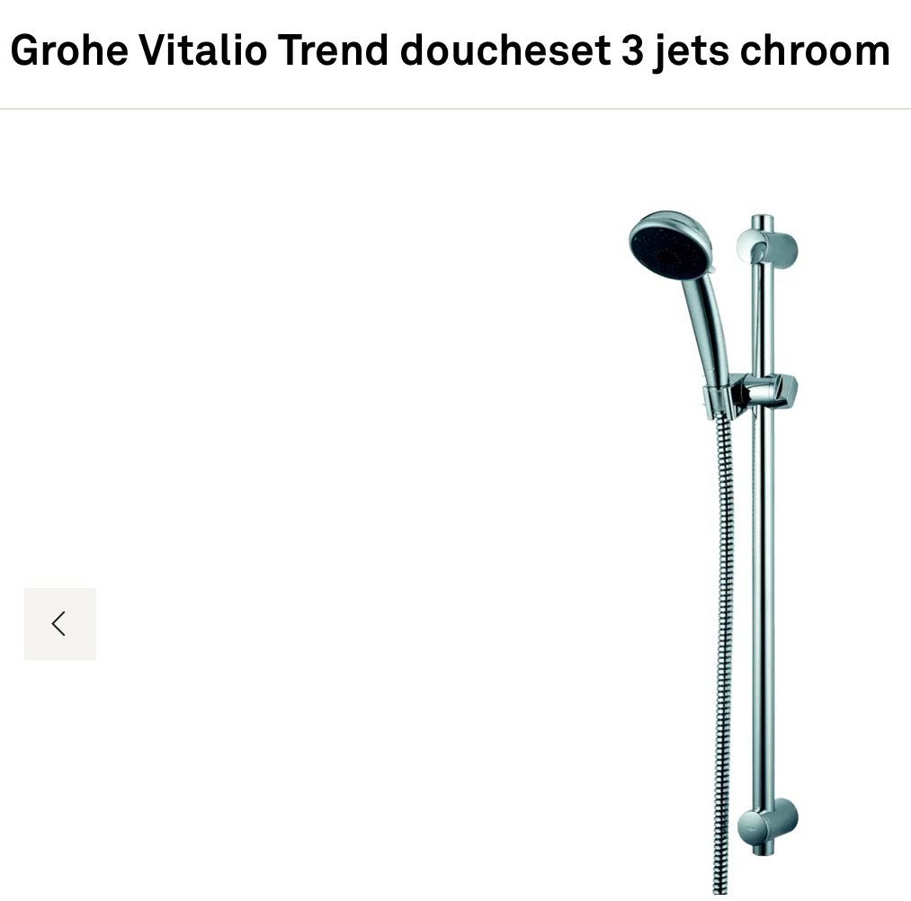 Grohe Vitalio Trend doucheset 3 jets chroom, Ophalen, Nieuw, Chroom, Douche