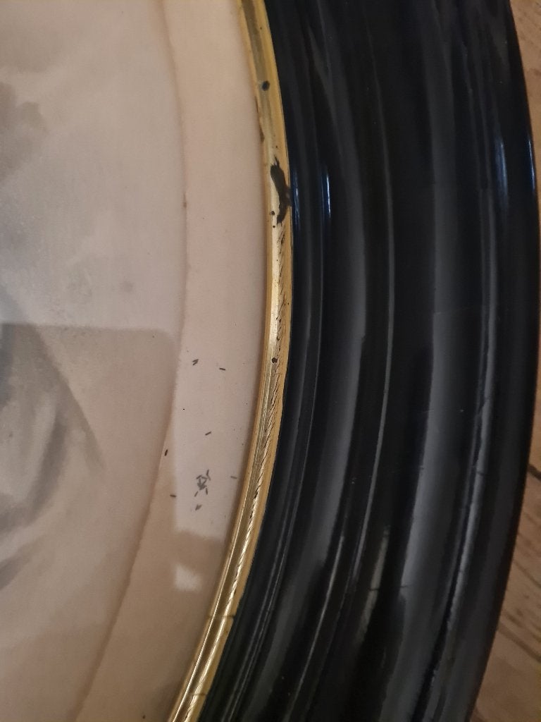 Antieke vol houten lijst met glas en foto, Heikant 21 Kaatsheuvel, Schilderijlijst, 43 cm, Ophalen of Verzenden