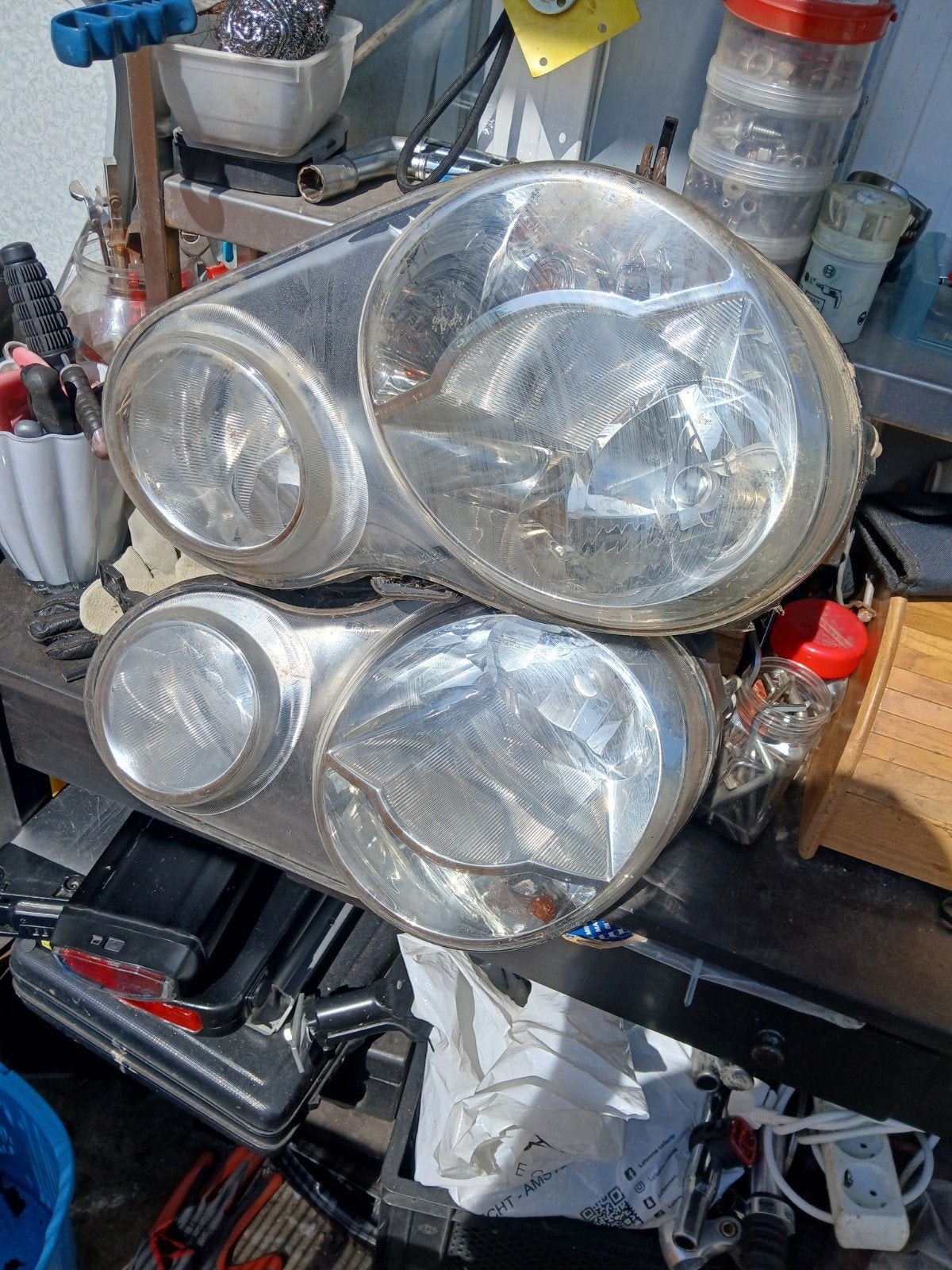 Koplampen Volkswagen Polo (links en rechts), Auto-onderdelen, Verlichting, Ophalen, Gebruikt, Volkswagen