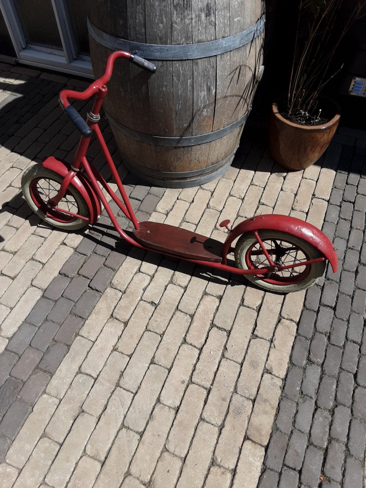 Vintage Rode Step - Klassieke Kinderstep, Fietsen en Brommers, Steps, Ophalen