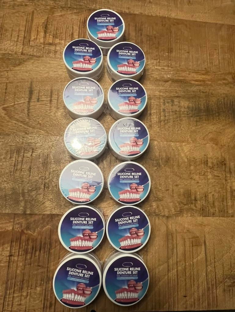 13x Silicone Reline Set voor kunstgebit Hele partij te koop, Ophalen of Verzenden, Nieuw, Ogen