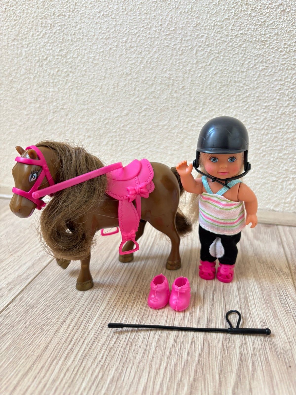 Evi Love Pop Ruiter met Pony 12 cm, Ophalen of Verzenden, Zo goed als nieuw