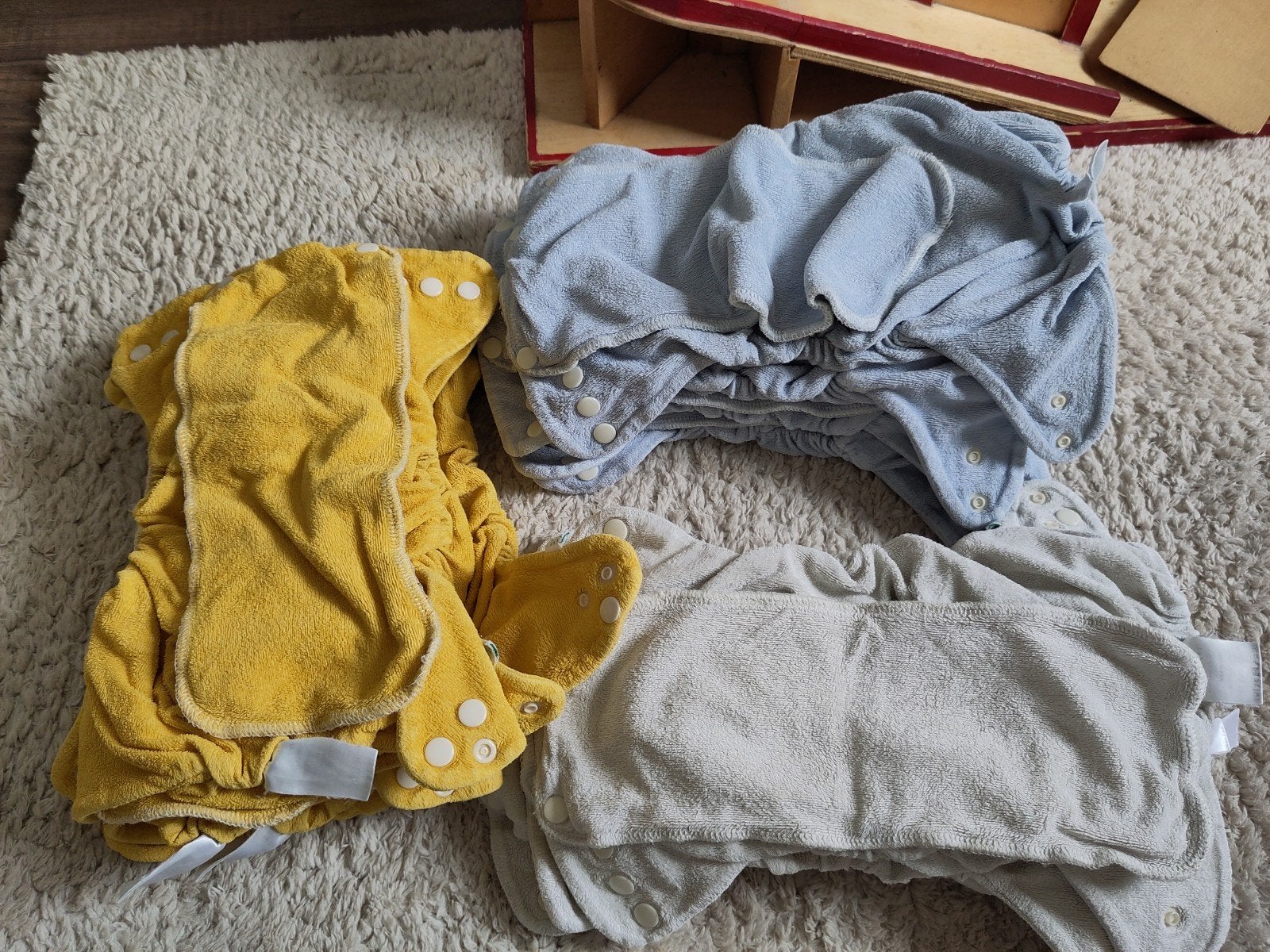 Grote set wasbare luiers - Maat 1 & 2 met accessoires, Ophalen, Gebruikt
