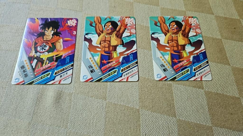 3 dragonball heroes cards Japanse oa Yamcha fraai, Ophalen of Verzenden, Nieuw, Meerdere kaarten