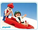 winter sneeuw 3327 a rode bobslee vintage 100% zeldzaam, Complete set, Ophalen of Verzenden, Zo goed als nieuw, Sports & action
