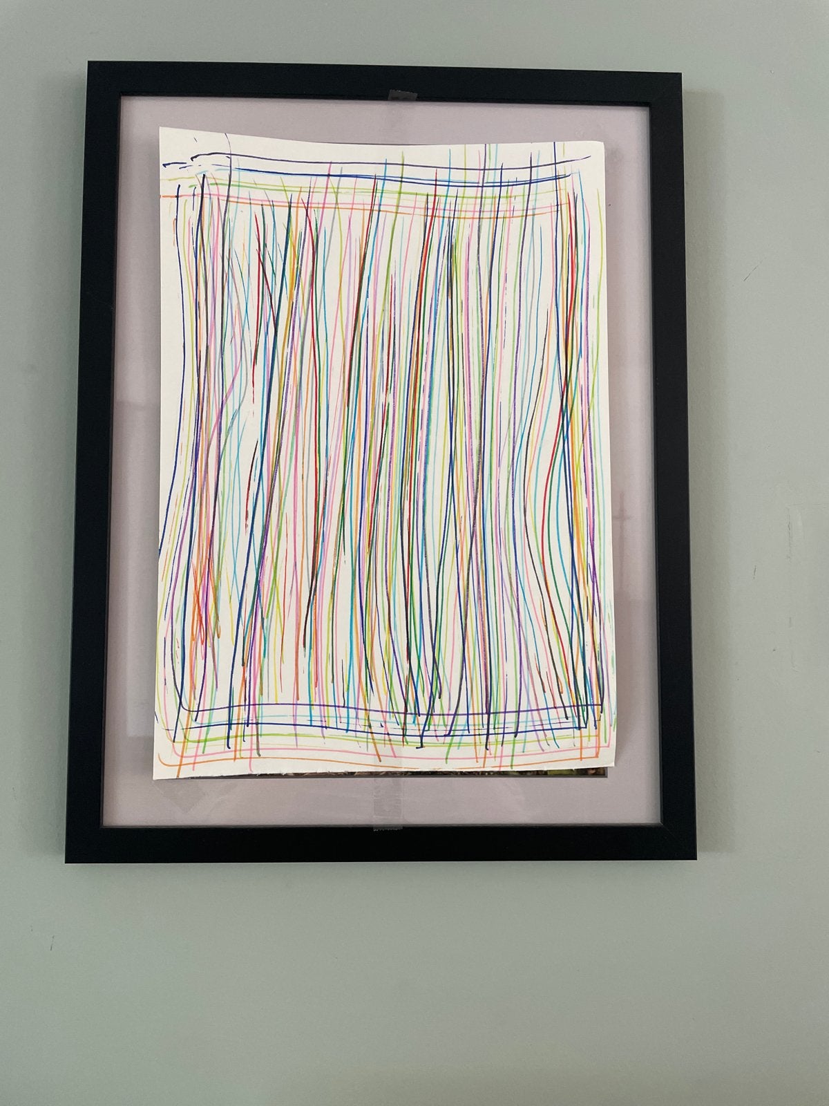 Abstract kunstwerk met kleurrijke lijnen, Ophalen of Verzenden