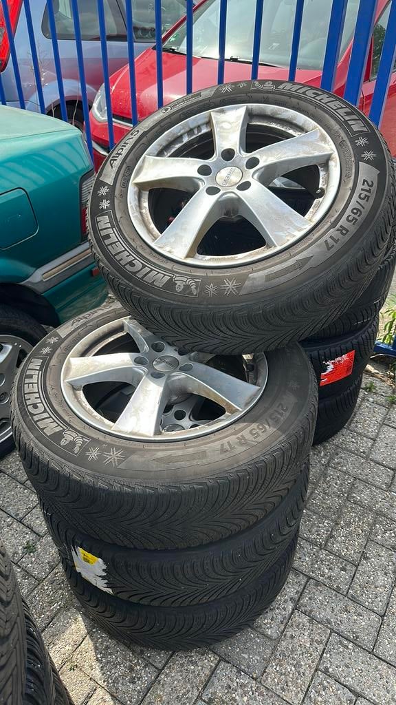 Velgen set VW Tiguan Michelin winterbanden 17 inch, Ophalen of Verzenden