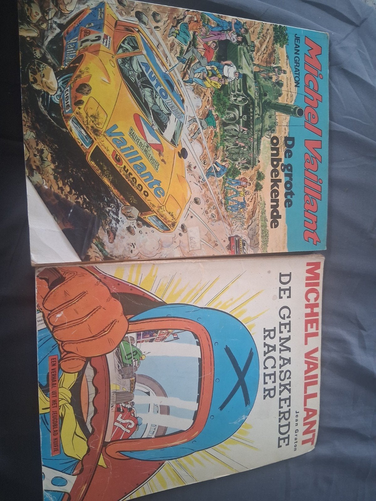 Michel Vaillant - De Grote Onbekende & De Gemaskerde Racer, Meerdere stripboeken, Ophalen of Verzenden, Gelezen, Jean Graton