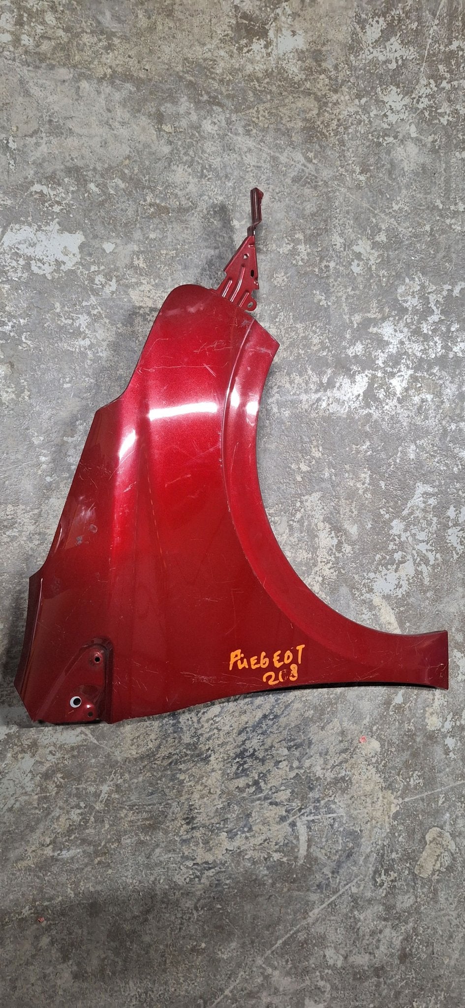 Spatbord Rechts-Voor Peugeot 308 2014 Rood Scherm (Moet gesp, Gebruikt, -, -, Ophalen of Verzenden