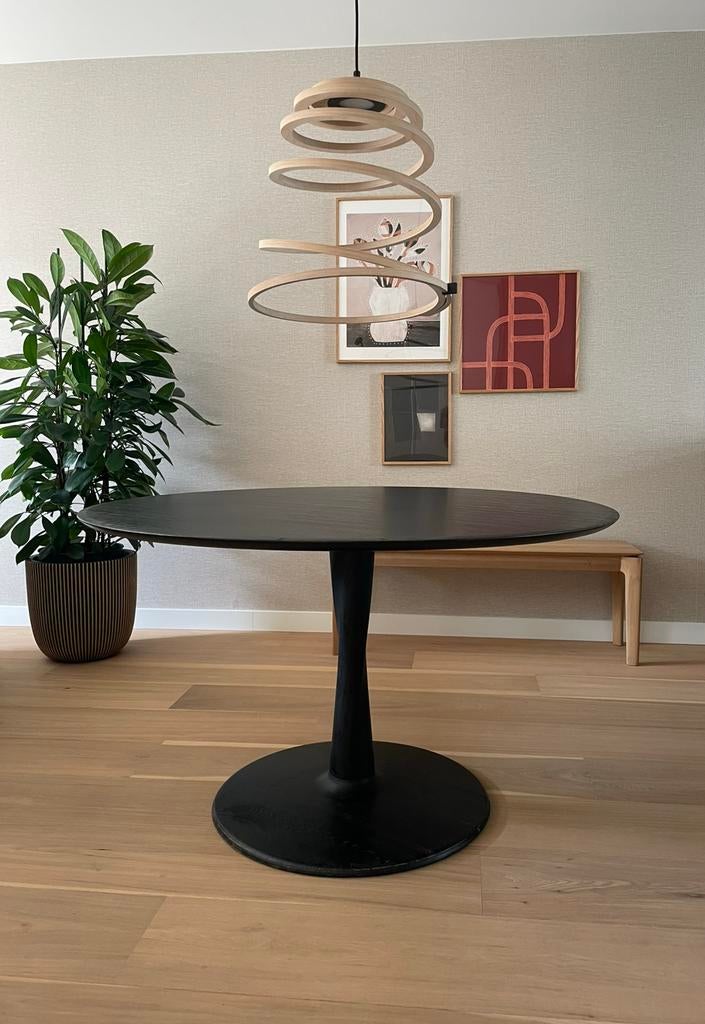 Ronde eettafel Ethnicraft, Huis en Inrichting, Tafels | Eettafels, Ophalen, Gebruikt, 100 tot 150 cm, Scandinavisch