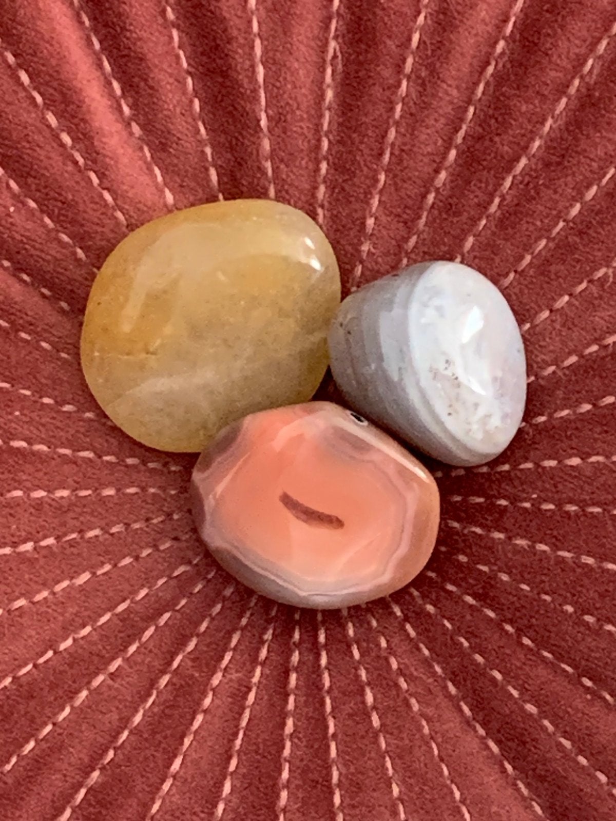 Golden healer, roze agaat en Botswana agaat edelstenen, Ophalen of Verzenden, Nieuw