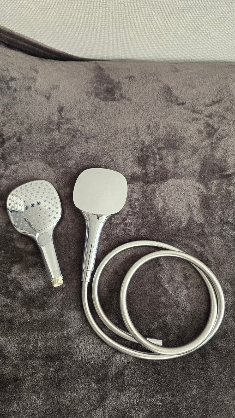 Hansgrohe Douchekoppen met slang - Zo goed als nieuw, Ophalen of Verzenden, Zo goed als nieuw, Chroom, Douche
