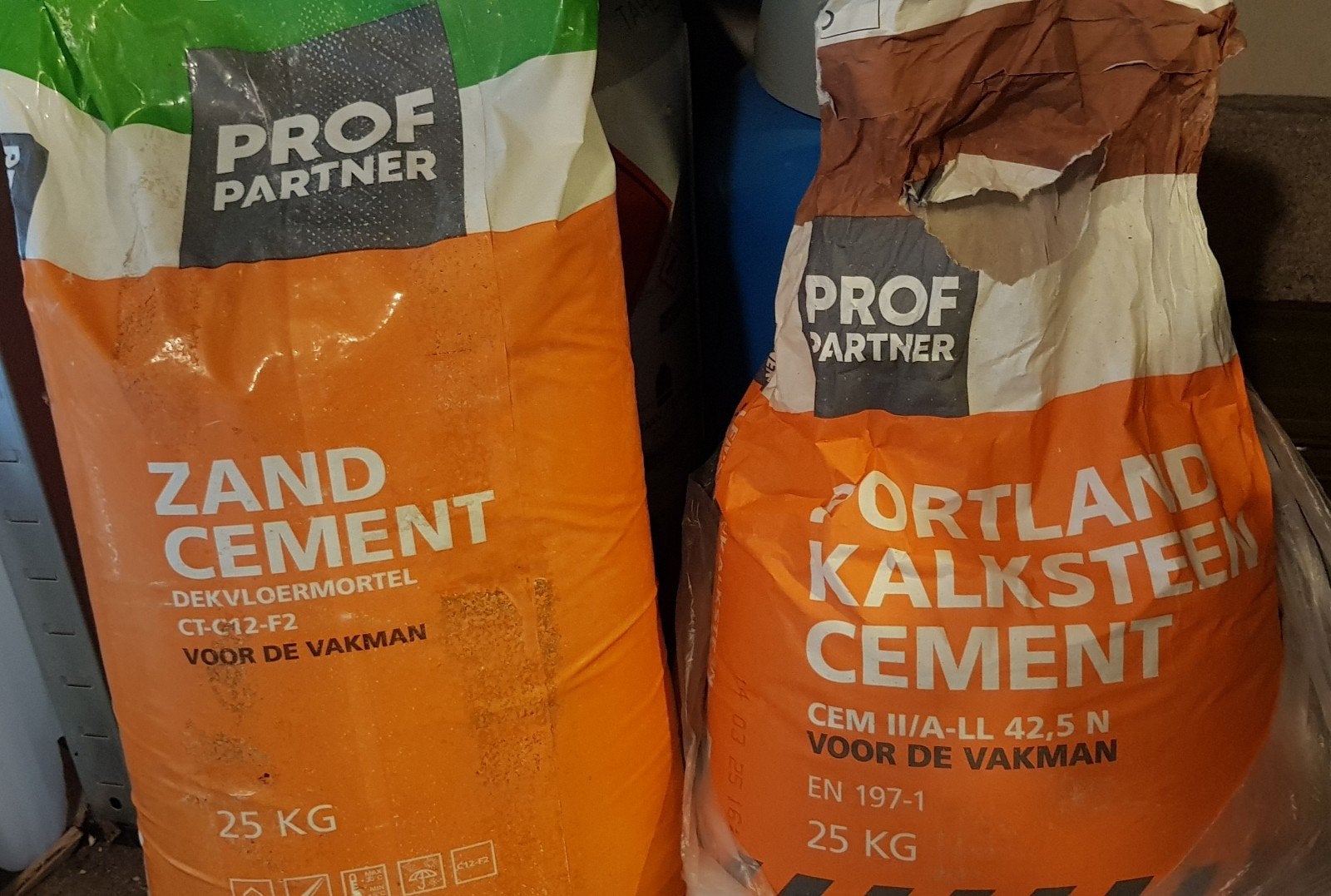 Zandcement en Kalksteen cement, Ophalen, Nieuw