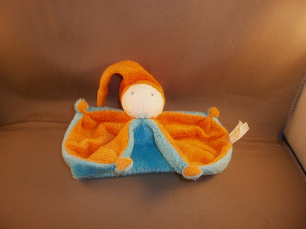 Difrax spook/pop kleine versie oranje/blauw velours blauw, Overige merken, Overige karakters, Overige typen, Nieuw