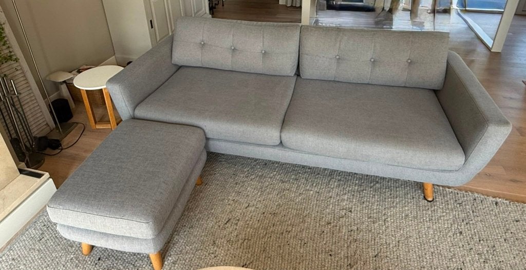 Lichtblauwe 2.5 zits bank, Ophalen, Scandinavisch design, Gebruikt, Overige maten