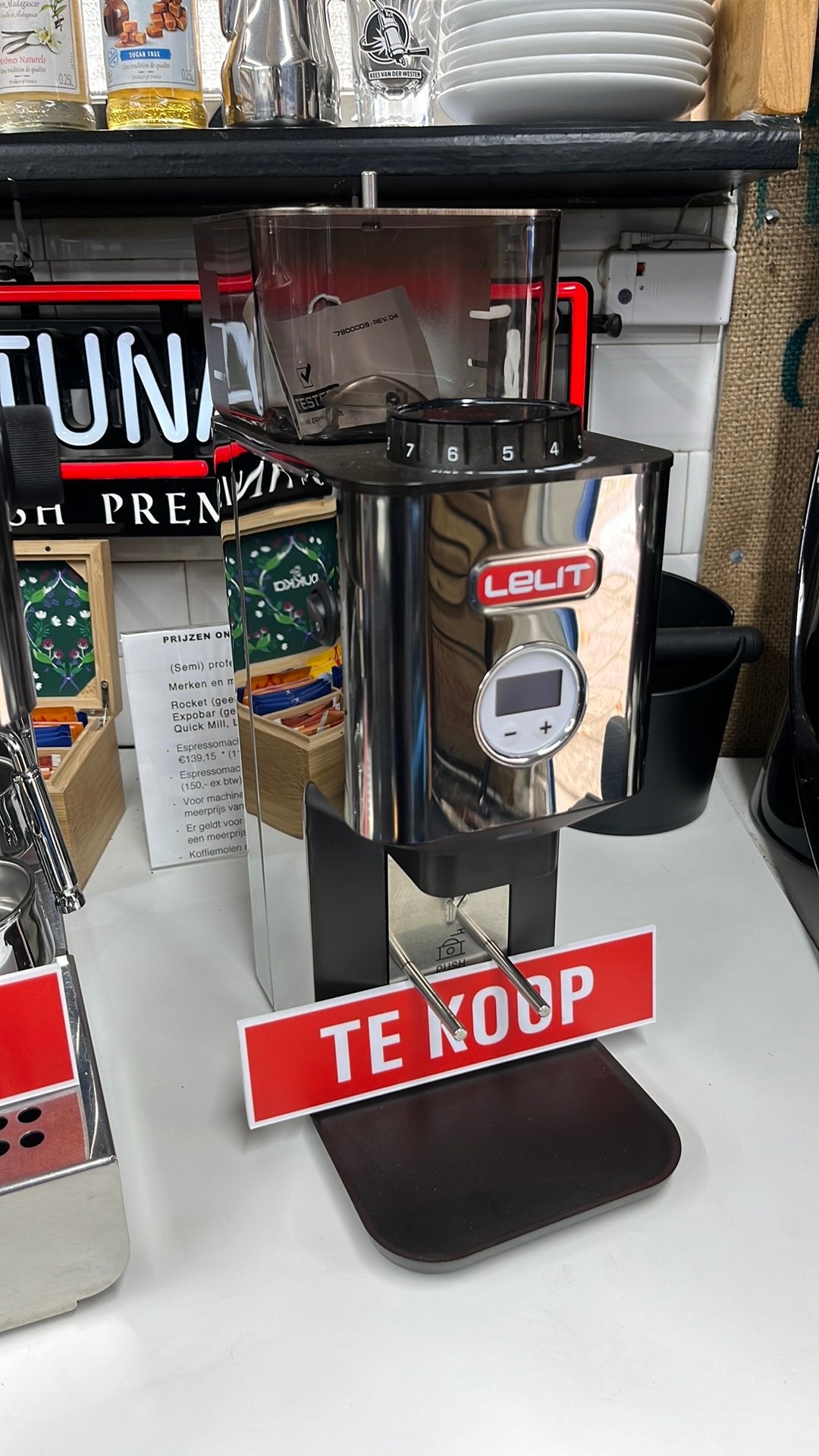 Lelit William Polished grinder koffiemolen koffiebonen maler, Italie, Lelit, Overige merken, Mikesespressoservice@gmail.com