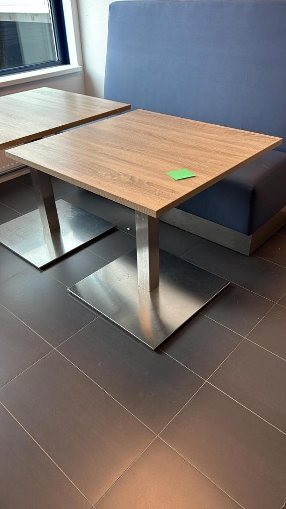 Kantinetafels kolompoot vierkant (4x), Ophalen of Verzenden, Gebruikt