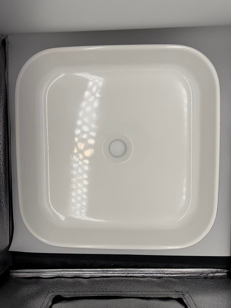 Plieger Keramische Waskom Vierkant Wit/Zwart - Showroom Uitv, Ophalen, Info@plieger.nl, Nieuw, Nederland