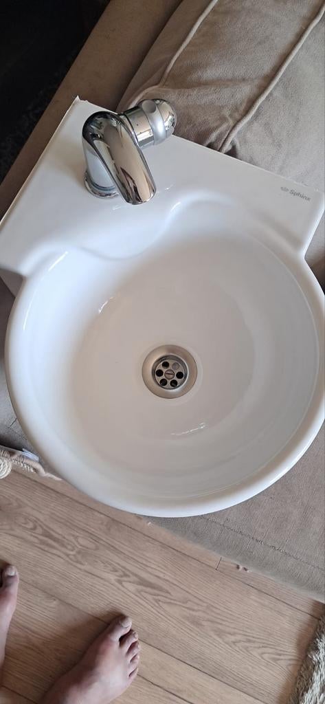 Wastafel met kraan - Sphinx en Grohe, Ophalen of Verzenden, Nieuw, Chroom, Wastafel