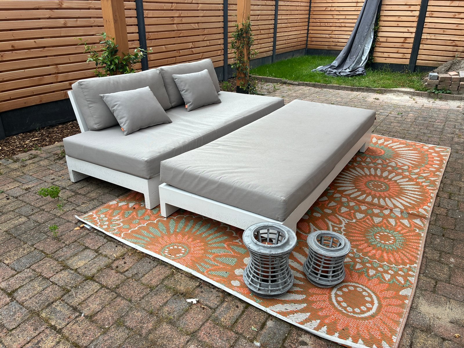 Loungebank, Ophalen, Zo goed als nieuw, Aluminium
