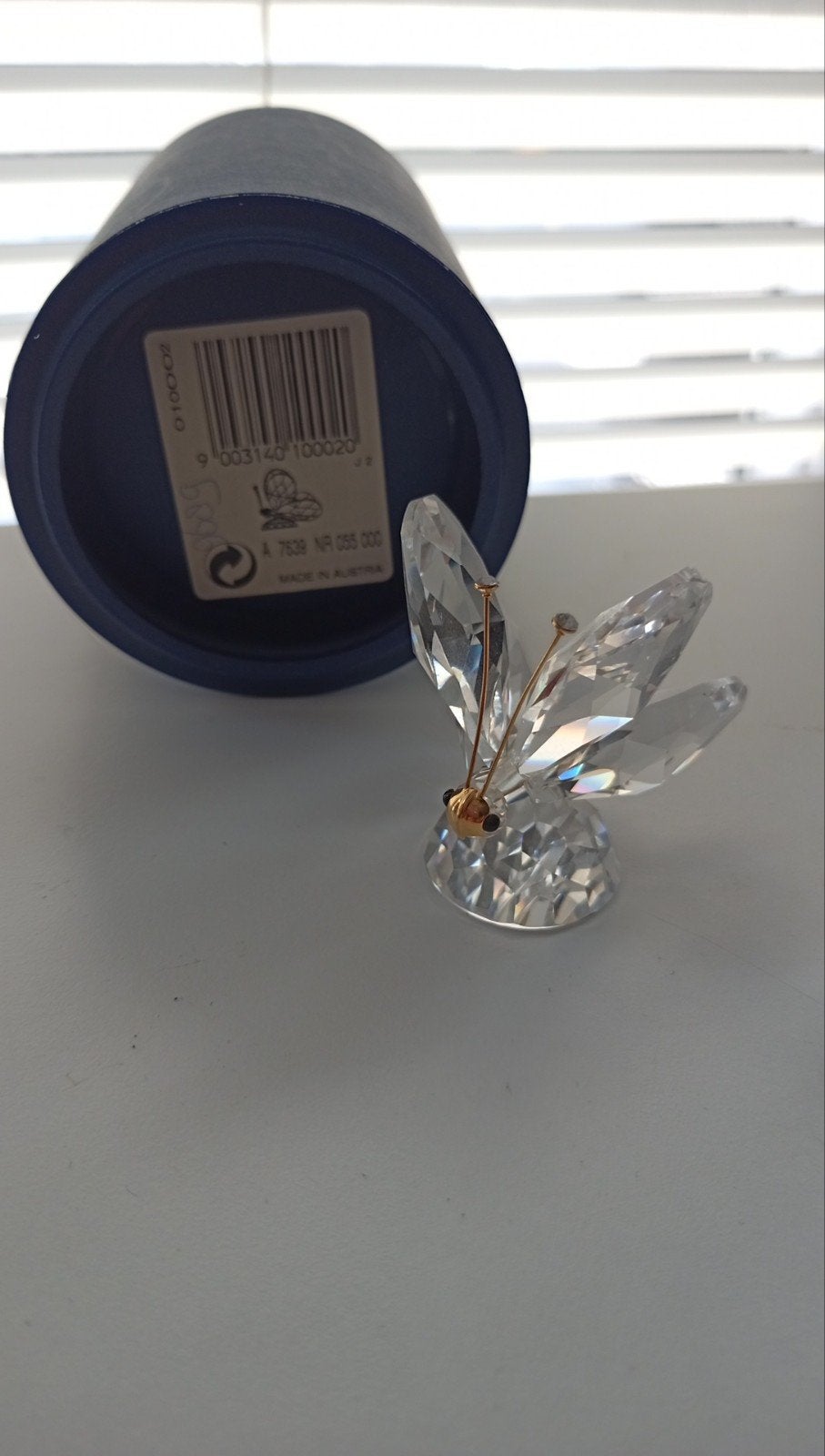 Swarovski vlinder groot, Ophalen of Verzenden, Zo goed als nieuw, Figuurtje