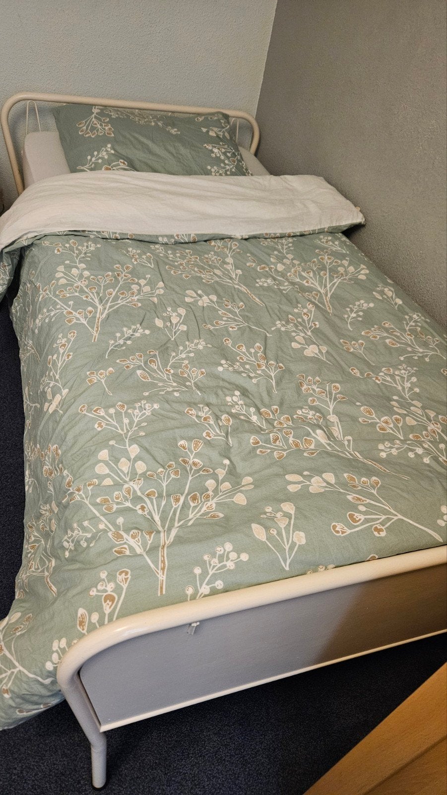 Origineel jaren '70 kinderbed + spiraalbodem, 90 x 180 cm, Huis en Inrichting, Slaapkamer | Complete slaapkamers, Ophalen, Gebruikt