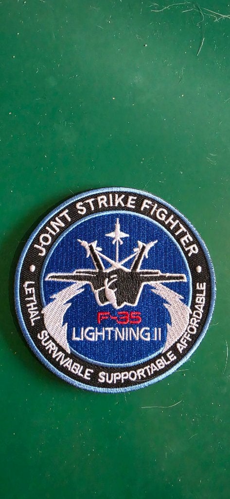 F35 patch, Verzamelen, Ophalen of Verzenden, Luchtmacht, Nederland, Embleem of Badge
