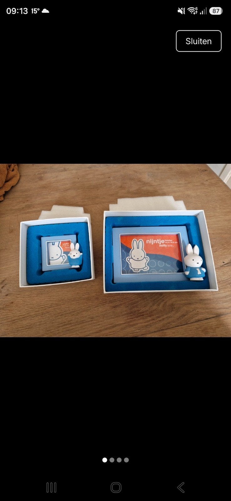 2 Nieuwe Nijntje fotolijstjes in doos - Blauw, Ophalen of Verzenden