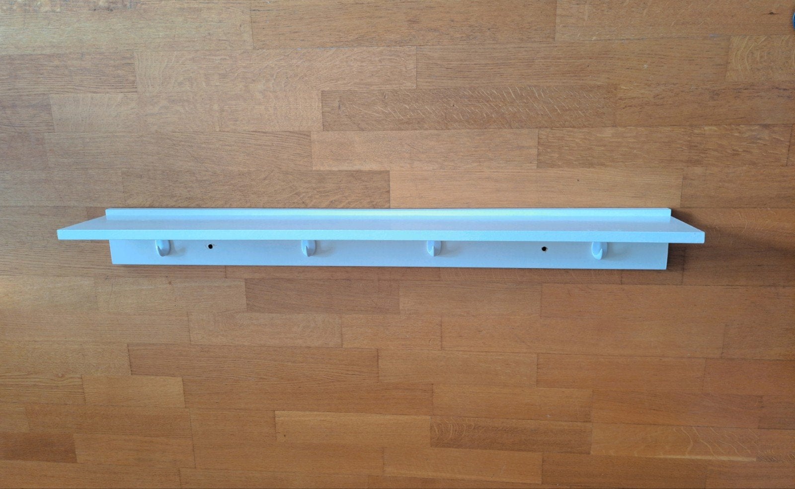 Wandplank/kapstok met 4 ophanghaken roomwit, Huis en Inrichting, Ophalen, Gebruikt