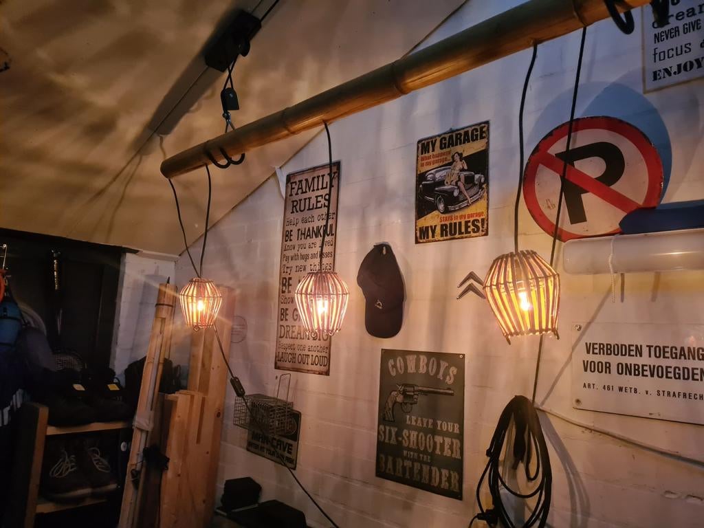 Bamboe lamp handgemaakt, Eén persoon