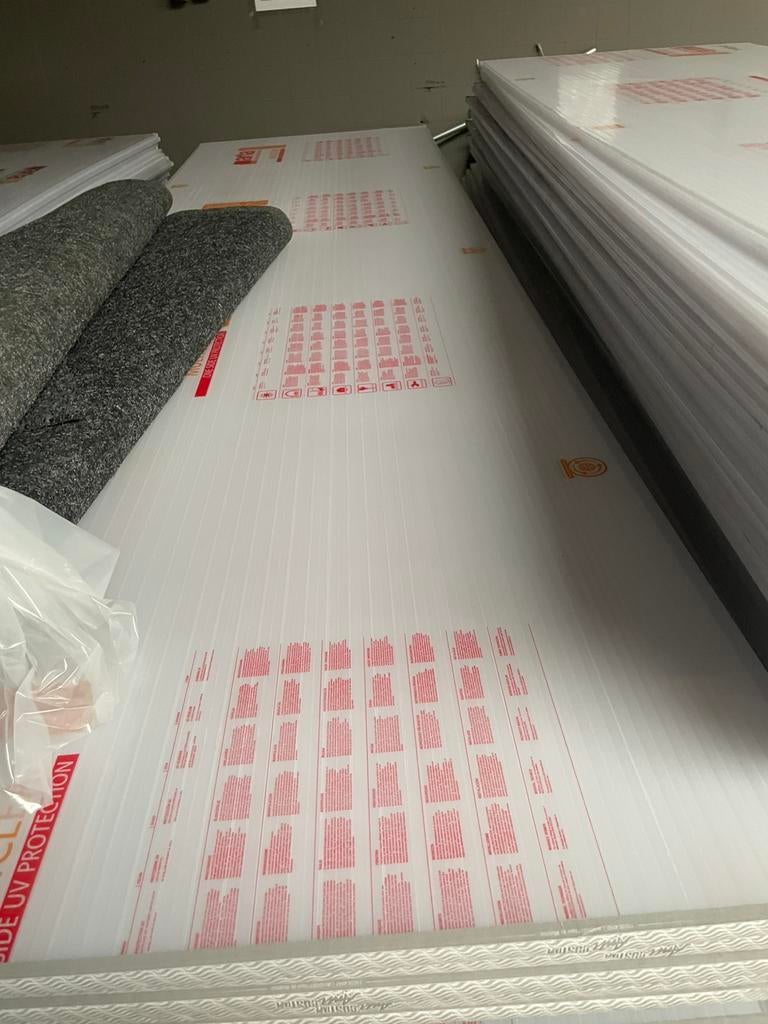 Polycarbonaat platen opaal 2,5 3 3,5 4 meter, Ophalen, Zo goed als nieuw, Minder dan 20 mm