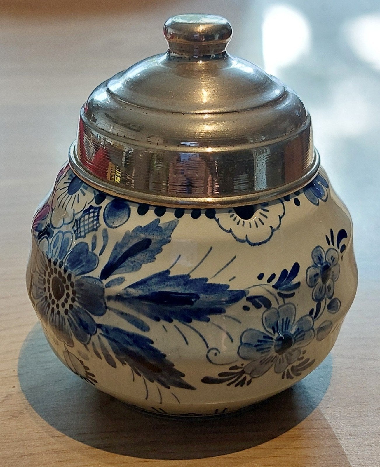 Vintage Delfts Blauwe jam pot met deksel!!, Ophalen of Verzenden