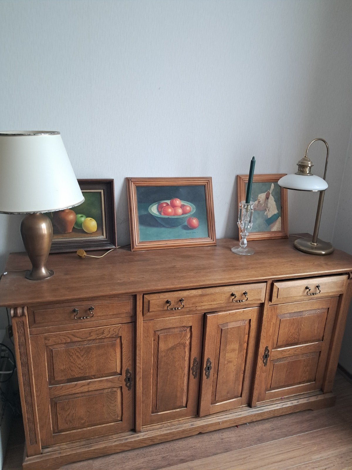 Eikenhouten dressoir - 175x55x90 cm, Ophalen, Gebruikt, 150 tot 200 cm, Eikenhout