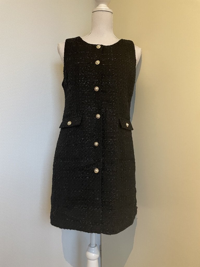 Zwart glitter jurk Hearts, Maat 38/40 (M), Hearts, Zwart, Nieuw