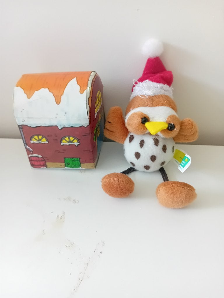 Kerstbungel in de vorm van een uil, Ophalen, Gebruikt, Knuffel of Figuurtje