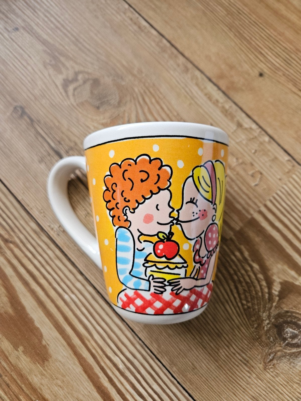 Blond Amsterdam beker  'Sweets for my Sweety', Ophalen, Geel, Steen/keramiek, Overige merken