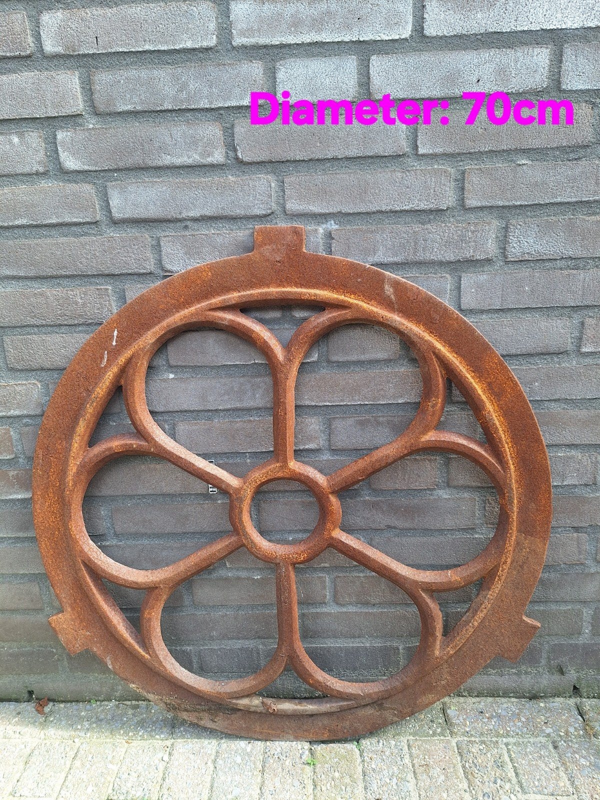 Gietijzeren stalraam, diameter 70cm., Doe-het-zelf en Verbouw, Ophalen, Minder dan 80 cm, Minder dan 80 cm